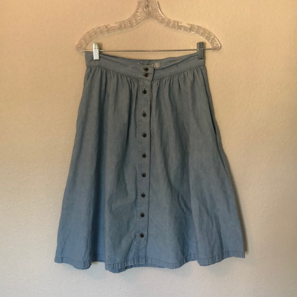 Madewell chambray skirt